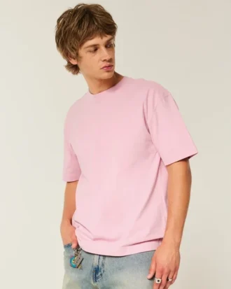 Boxig T-shirt i tung bomull