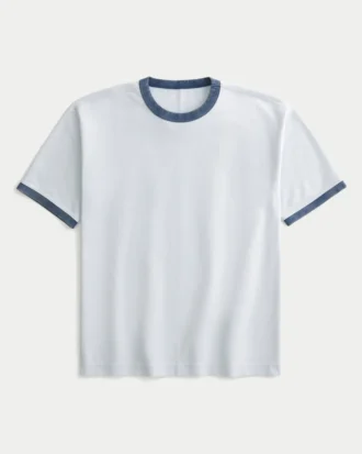 Boxig T-shirt i tung bomull