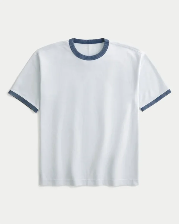 Boxig T-shirt i tung bomull