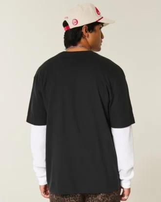 Boxig T-shirt i tung bomull