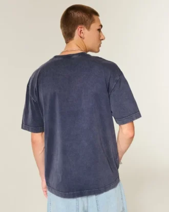 Boxig T-shirt i tung bomull