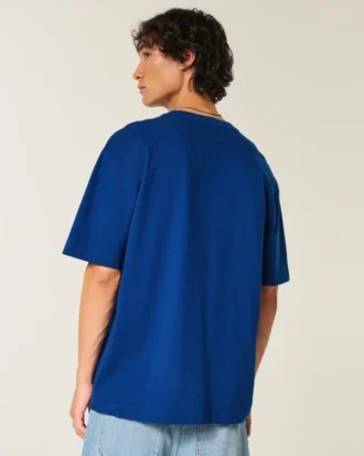 Boxig T-shirt i tung bomull