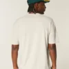 Boxig T-shirt i tung bomull