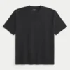 Boxig T-shirt i tung bomull