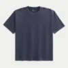 Boxig T-shirt i tung bomull