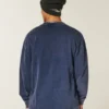 Boxig, tung långärmad T-shirt med tryck från delstaten New York Boxig, tung långärmad T-shirt med tryck från delstaten New York