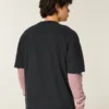 Boxig, tung T-shirt med mikro-logo och rund halsringning