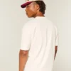 Boxig, tung T-shirt med mikro-logo och rund halsringning