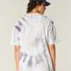 Boxig, tung tie-dye-T-shirt i bomull
