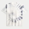 Boxig, tung tie-dye-T-shirt i bomull