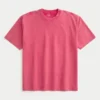 Boxig tvättad T-shirt i kraftig kvalitet