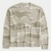 Boxy Camo Crew Sweater Boxy Camo Crew Sweater