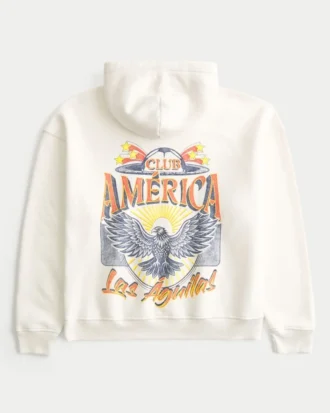 Boxy Club América Las Águillas grafisk hoodie