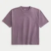 Boxy Crop Heavyweight Washed Crew T-shirt