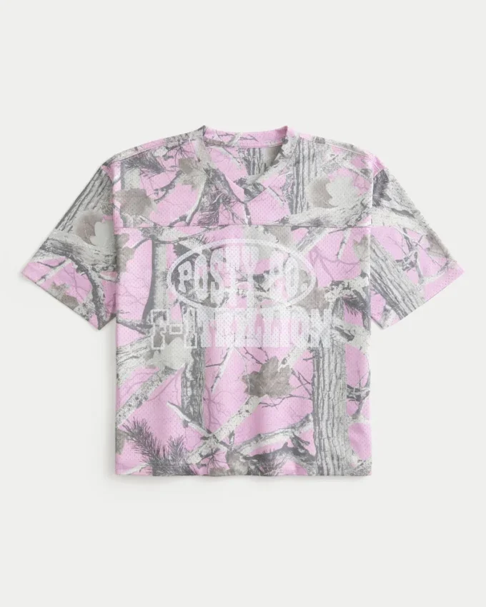Boxy Crop Posty Co. Grafisk jersey