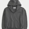 Boxy Dodge Viper grafisk hoodie med dragkedja Boxy Dodge Viper grafisk hoodie med dragkedja