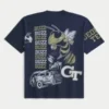Boxy Georgia Tech Yellow Jackets grafisk T-shirt Boxy Georgia Tech Yellow Jackets grafisk T-shirt