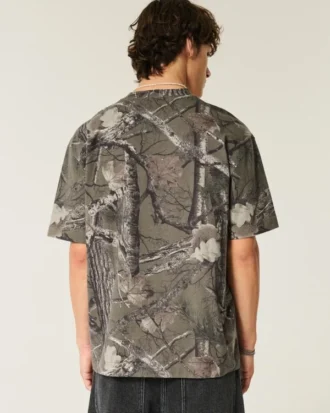 Boxy Heavyweight Camo Crew T-shirt