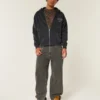 Boxy Hollywood Graphic Zip-Up Hoodie Boxy Hollywood Graphic Zip-Up Hoodie