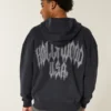 Boxy Hollywood Graphic Zip-Up Hoodie Boxy Hollywood Graphic Zip-Up Hoodie