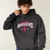 Boxy Indiana University Hoosiers grafisk hoodie
