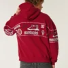 Boxy Indiana University Hoosiers grafisk hoodie