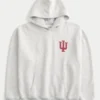 Boxy Indiana University Hoosiers grafisk hoodie Boxy Indiana University Hoosiers grafisk hoodie