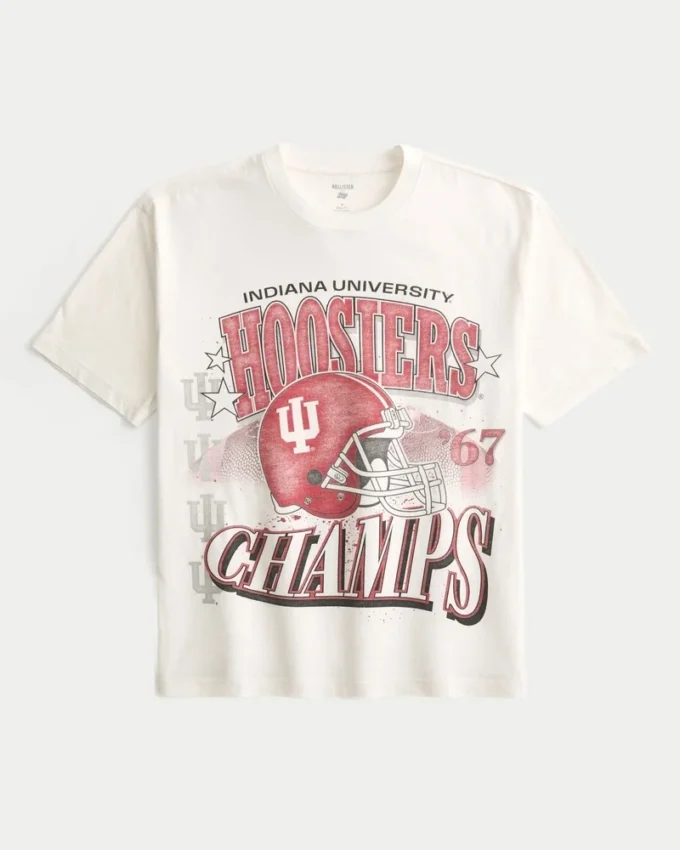 Boxy Indiana University Hoosiers grafisk T-shirt