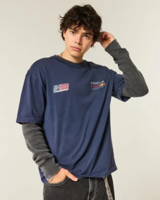 Boxy Oracle Red Bull Racing grafisk T-shirt