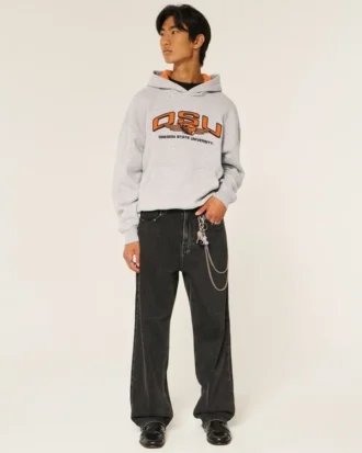 Boxy Oregon State University Beavers grafisk hoodie