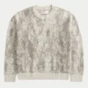 Boxy Pattern Crew Sweater Boxy Pattern Crew Sweater
