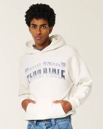 Boxy Penn State University Nittany Lions grafisk hoodie
