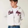 Boxy Providence Rhode Island grafisk hoodie med dragkedja Boxy Providence Rhode Island grafisk hoodie med dragkedja