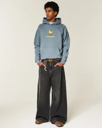 Boxy SpongeBob SquarePants grafisk hoodie