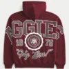 Boxy Texas A&M University Aggies grafisk hoodie