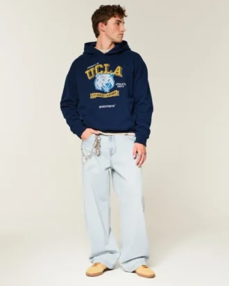 Boxy University of California, Los Angeles Bruins grafisk hoodie Boxy University of California, Los Angeles Bruins grafisk hoodie