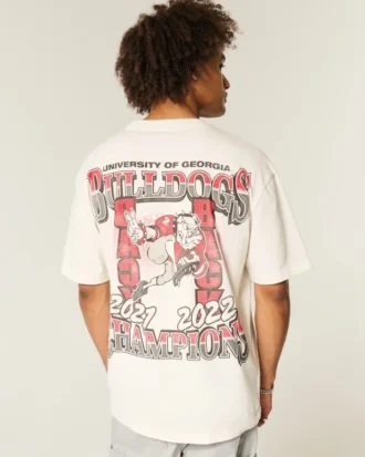 Boxy University of Georgia Bulldogs grafisk T-shirt