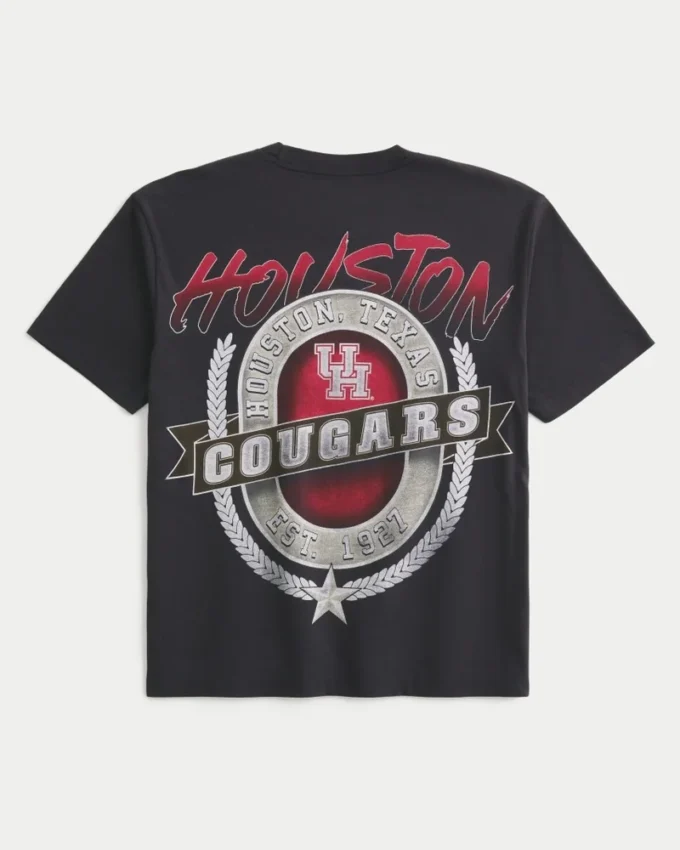 Boxy University of Houston Cougars grafisk T-shirt