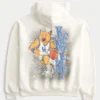 Boxy University of Kentucky Wildcats grafisk hoodie