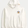 Boxy University of Kentucky Wildcats grafisk hoodie