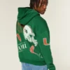 Boxy University of Miami Hurricanes grafisk hoodie
