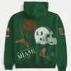 Boxy University of Miami Hurricanes grafisk hoodie
