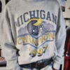 Boxy University of Michigan Wolverines Graphic Crew Sweatshirt