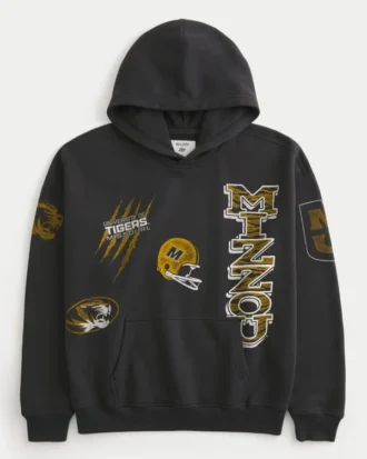 Boxy University of Missouri Tigers grafisk hoodie