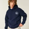 Boxy University of North Carolina at Chapel Hill Tar Heels grafisk hoodie