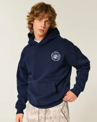 Boxy University of North Carolina at Chapel Hill Tar Heels grafisk hoodie