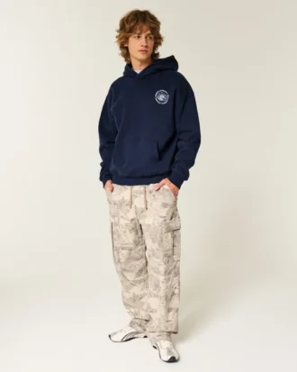 Boxy University of North Carolina at Chapel Hill Tar Heels grafisk hoodie