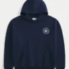 Boxy University of North Carolina at Chapel Hill Tar Heels grafisk hoodie