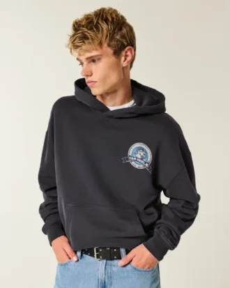 Boxy University of North Carolina Tar Heels grafisk hoodie