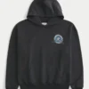 Boxy University of North Carolina Tar Heels grafisk hoodie Boxy University of North Carolina Tar Heels grafisk hoodie
